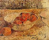 Bowl Canvas Paintings - Fruit in a Bowl